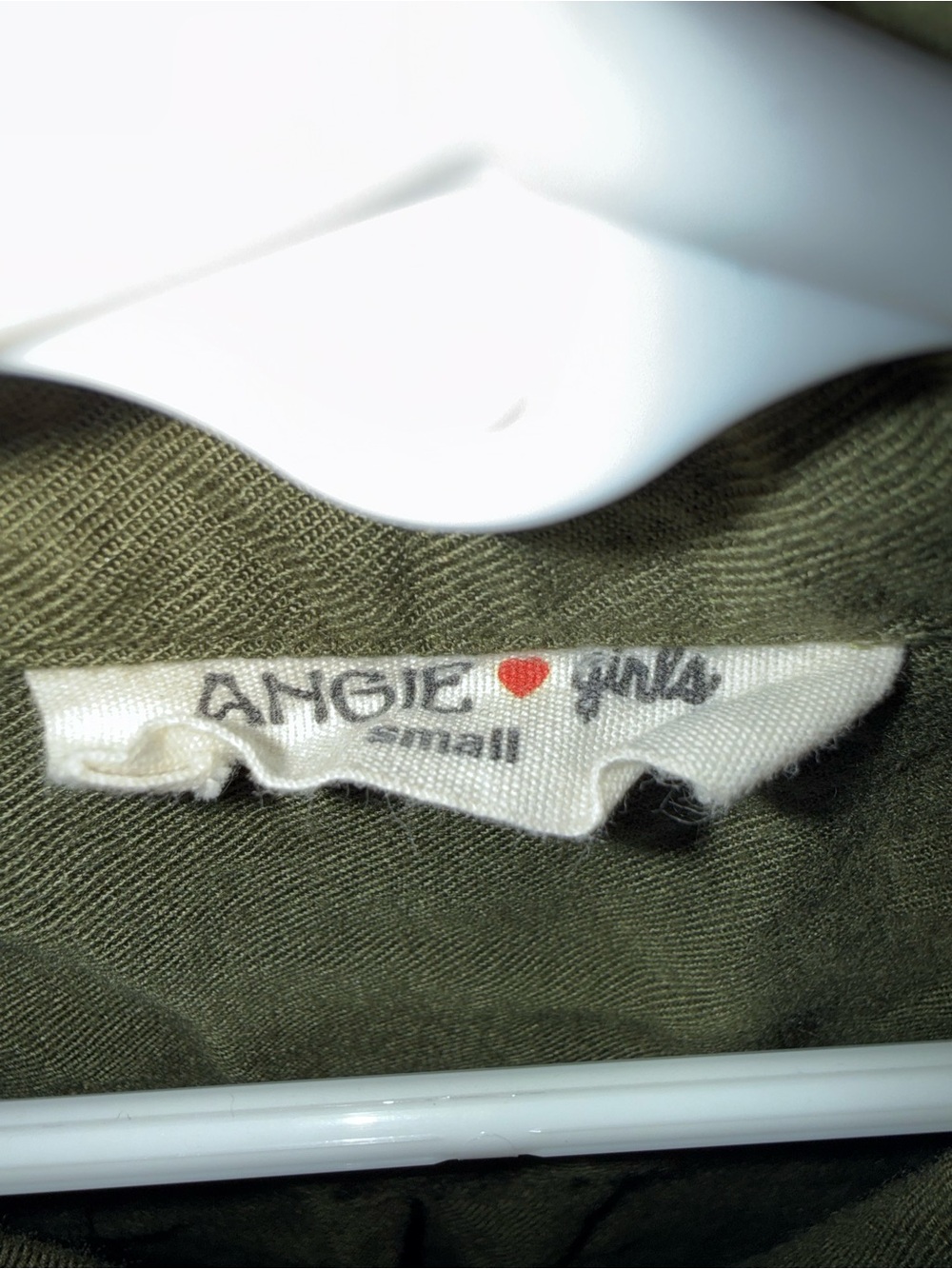 Angie Olive Utility Drawstring Jacket - Picture 3 of 4